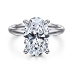 Online Gabriel & Co. Peace - 14K White Gold Oval Diamond Engagement Ring
