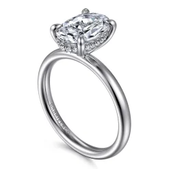 Online Gabriel & Co. Peace - 14K White Gold Oval Diamond Engagement Ring