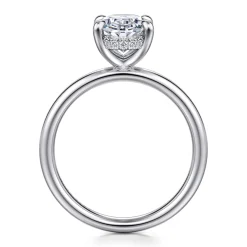 Online Gabriel & Co. Peace - 14K White Gold Oval Diamond Engagement Ring