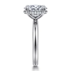 Online Gabriel & Co. Peace - 14K White Gold Oval Diamond Engagement Ring