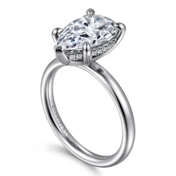 Outlet Gabriel & Co. Peace - 14K White Gold Pear Shape Diamond Engagement Ring
