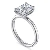 Best Gabriel & Co. Peace - 14K White Gold Radiant Diamond and Engagement Ring