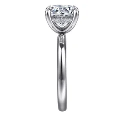 Best Gabriel & Co. Peace - 14K White Gold Round Solitaire Diamond Engagement Ring