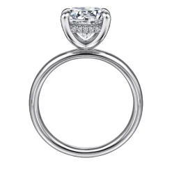 Best Gabriel & Co. Peace - 14K White Gold Round Solitaire Diamond Engagement Ring