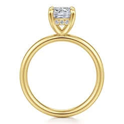 Gabriel & Co. Peace - 14K Yellow Gold Elongated Cushion Diamond Engagement Ring
