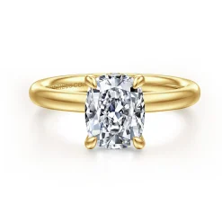 Gabriel & Co. Peace - 14K Yellow Gold Elongated Cushion Diamond Engagement Ring