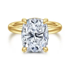 Gabriel & Co. Peace - 14K Yellow Gold Elongated Cushion Diamond Engagement Ring