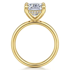Gabriel & Co. Peace - 14K Yellow Gold Elongated Cushion Diamond Engagement Ring