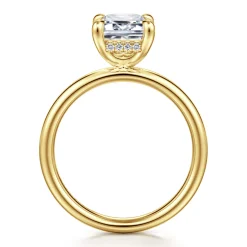 Online Gabriel & Co. Peace - 14K Yellow Gold Emerald Cut Diamond Engagement Ring