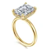 Gabriel & Co. Peace - 14K Yellow Gold Emerald Cut Diamond Engagement Ring