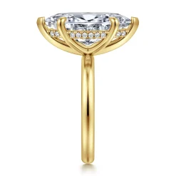 Clearance Gabriel & Co. Peace - 14K Yellow Gold Marquise Shape Diamond Engagement Ring