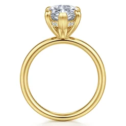 Clearance Gabriel & Co. Peace - 14K Yellow Gold Marquise Shape Diamond Engagement Ring
