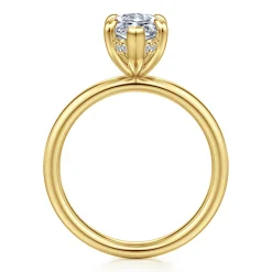 Hot Gabriel & Co. Peace - 14K Yellow Gold Marquise Shape Diamond Engagement Ring