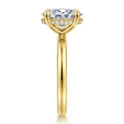 Gabriel & Co. Peace - 14K Yellow Gold Oval Diamond Engagement Ring