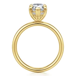 Best Gabriel & Co. Peace - 14K Yellow Gold Pear Shape Diamond Engagement Ring