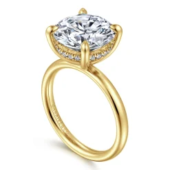 Online Gabriel & Co. Peace - 14K Yellow Gold Round Diamond Engagement Ring