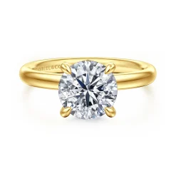 Online Gabriel & Co. Peace - 14K Yellow Gold Round Diamond Engagement Ring