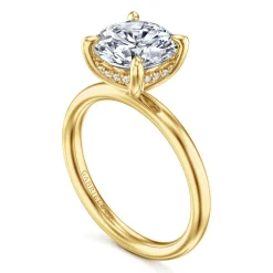 Online Gabriel & Co. Peace - 14K Yellow Gold Round Diamond Engagement Ring