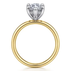 Clearance Gabriel & Co. Peace - 14K Yellow-White Gold Marquise Shape Diamond Engagement Ring