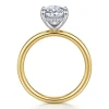 Outlet Gabriel & Co. Peace - 14K Yellow-White Gold Oval Diamond Engagement Ring