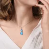 Best Gabriel & Co. Pendant Drop Necklace 925 Sterling Silver Rock Crystal and Turquoise Bujukan