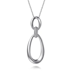 Hot Gabriel & Co. Pendant Necklace Drop 925 Sterling Silver 24inch Bujukan