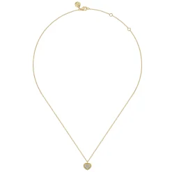 Outlet Gabriel & Co. Pendant Necklace Heart 14K Yellow Gold Diamond 0.1ct Bujukan