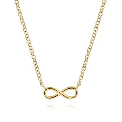 Gabriel & Co. Pendant Necklace Infinity 14K Yellow Gold