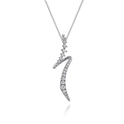 Sale Gabriel & Co. Pendant Necklace 14K White Gold Diamond 0.75ct