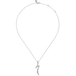 Sale Gabriel & Co. Pendant Necklace 14K White Gold Diamond 0.75ct