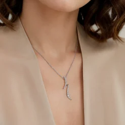 Sale Gabriel & Co. Pendant Necklace 14K White Gold Diamond 0.75ct