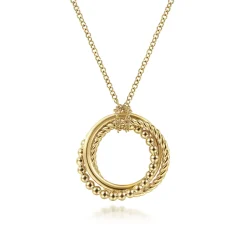 Sale Gabriel & Co. Pendant Necklace 14K Yellow Gold Rope Bujukan