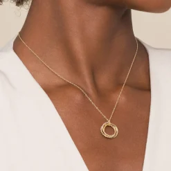 Sale Gabriel & Co. Pendant Necklace 14K Yellow Gold Rope Bujukan