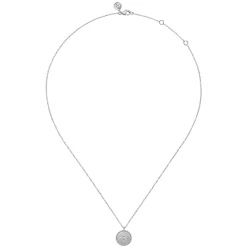 Discount Gabriel & Co. Pendant Necklace Medallion 925 Sterling Silver Diamond 0.02ct Bujukan