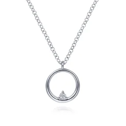 Discount Gabriel & Co. Pendant Necklace 925 Sterling Silver Diamond 0.03ct