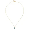 Online Gabriel & Co. Pendant Necklace Teardrop 14K Yellow Gold Blue Topaz