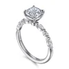 Discount Gabriel & Co. Perry - 14K White Gold Cushion Cut Diamond Engagement Ring