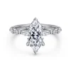 Outlet Gabriel & Co. Perry - 14K White Gold Marquise Shape Diamond Engagement Ring
