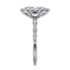 Outlet Gabriel & Co. Perry - 14K White Gold Marquise Shape Diamond Engagement Ring