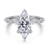 Best Gabriel & Co. Perry - 14K White Gold Marquise Shape Diamond Engagement Ring