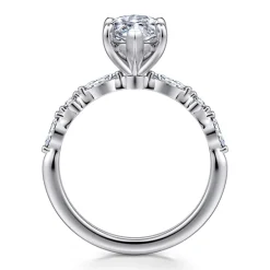 Best Gabriel & Co. Perry - 14K White Gold Marquise Shape Diamond Engagement Ring