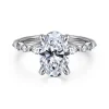 Clearance Gabriel & Co. Perry - 14K White Gold Oval Diamond Engagement Ring