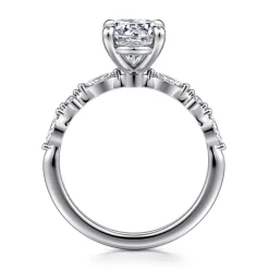Clearance Gabriel & Co. Perry - 14K White Gold Oval Diamond Engagement Ring