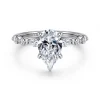 Hot Gabriel & Co. Perry - 14K White Gold Pear Shape Diamond Engagement Ring