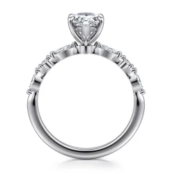 Hot Gabriel & Co. Perry - 14K White Gold Pear Shape Diamond Engagement Ring