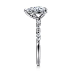 Hot Gabriel & Co. Perry - 14K White Gold Pear Shape Diamond Engagement Ring
