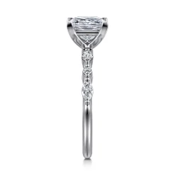 Clearance Gabriel & Co. Perry - 14K White Gold Princess Cut Diamond Engagement Ring