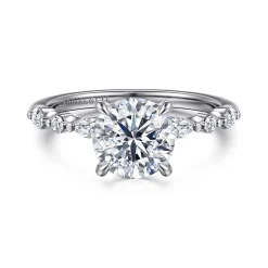 Sale Gabriel & Co. Perry - 14K White Gold Round Diamond Engagement Ring