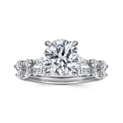 Sale Gabriel & Co. Perry - 14K White Gold Round Diamond Engagement Ring