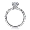 Hot Gabriel & Co. Perry - 14K White Gold Round Diamond Engagement Ring